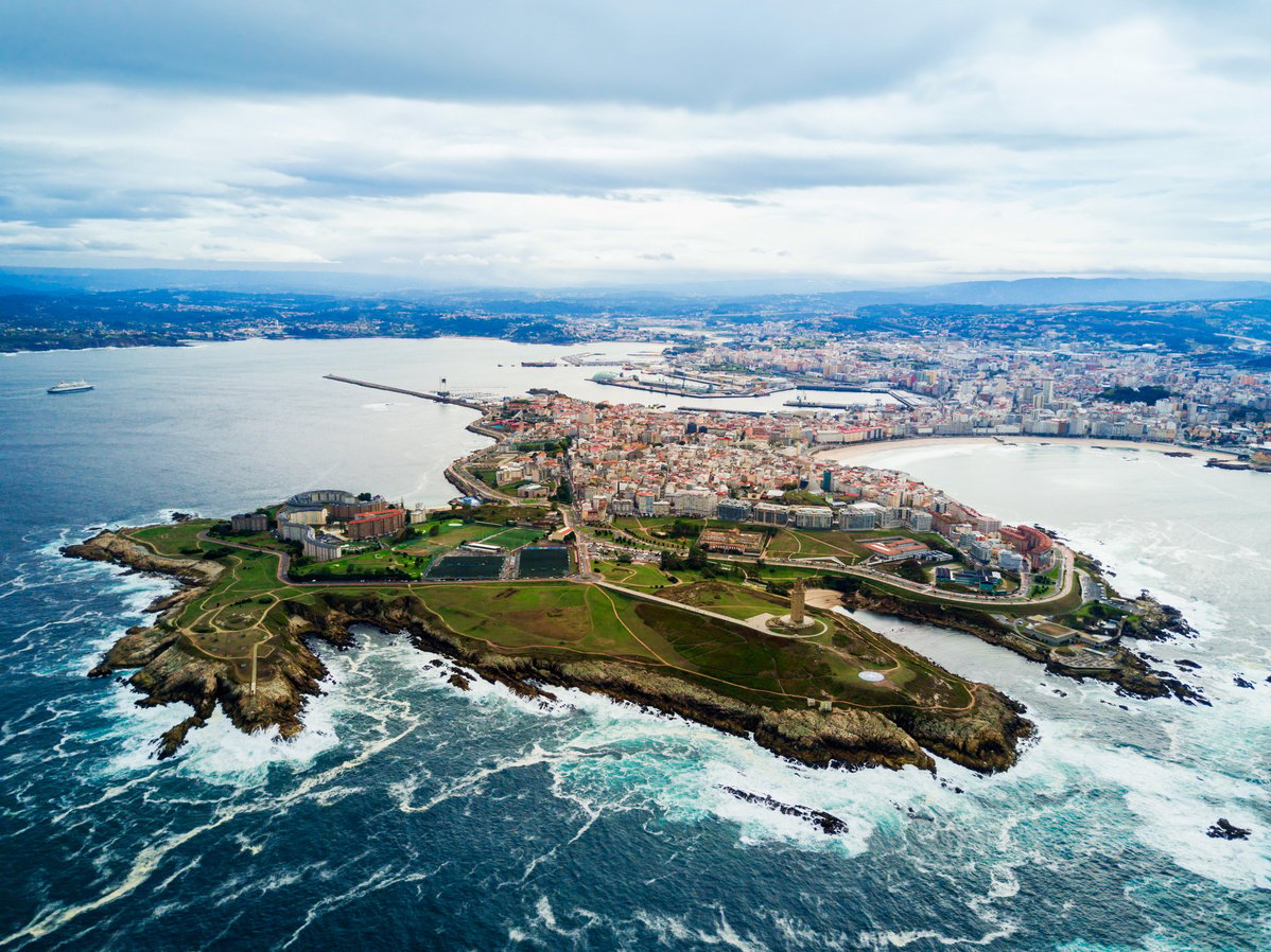 Coruna Peninsula Aerial View