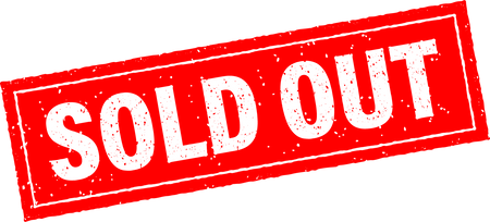 Sold out sign vector illustration.